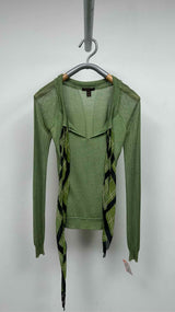 Louis Vuitton Scarf-neck Mesh Sweater