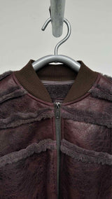 Rick Owens Girdered Shearling Bomber Jacket