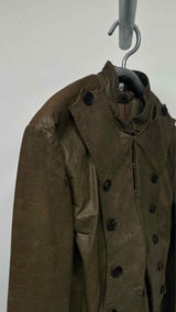 John Galliano Napoleon Leather Layered Blazer Jacket