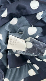Comme Des Garcons Back-closure Polka-dot Satin Blouse