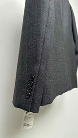 CELINE Plaid Textured Wool Blazer Jacket