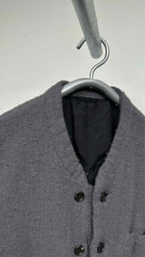 Comme Des Garcons Homme Plus Pilling Boiled-wool Collarless Coat
