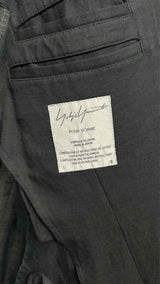 Yohji Yamamoto Pour Homme Reconstructed Stripe-patch Oversized Blazer Jacket