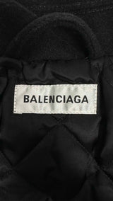 Balenciaga Raw-edge Layered Denim-hybrid Jacket
