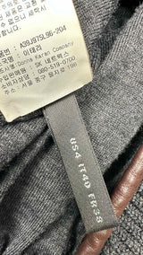 Donna Karan Knit-hybrid Shawl-collar Leather Jacket