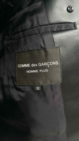 Comme Des Garcons Homme Plus Faux-leather Pea Coat