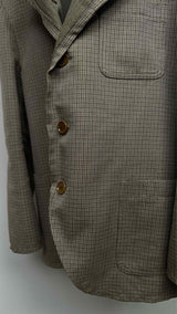 Comme Des Garcons Homme Plus Graphic-lining Plaid Blazer Jacket