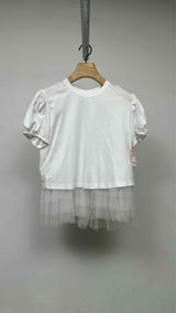Noir Kei Ninomiya Mes-Layered Open-Back Tee