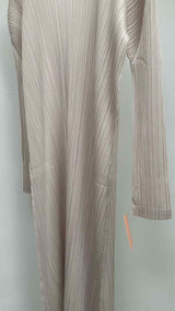Pleats Please L/S V-neck Pleated Long Dress