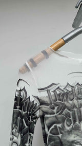 Jean Paul Gaultier L/S Diablo-printed Mesh Top