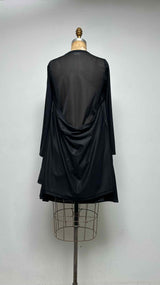 Comme Des Garcons L/S Glitter Drape-layered Dress