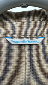 Vivienne Westwood Man Houndstooth Orb-embroidered Blazer Jacket
