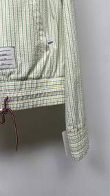 Thom Browne Stripe Seersucker Bomber Jacket