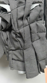 Women's Comme Des Garcons Houndstooth Ruffle Blazer Jacket