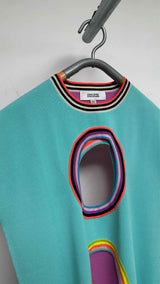 Christopher John Rogers N/S Circuler Hole-punch Knit Top