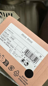 Miu Miu Single-breasted Chino and Leather Trench Coat