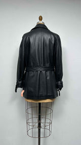 Emporio Armani Skywings Leather Coat