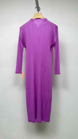 Pleats Please L/S Pleated Maxi Dress