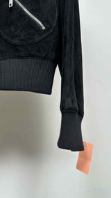 Sportmax Cropped Suede Leather BomberJacket