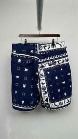 Margiela Bandana Buckled-waist Wide Shorts
