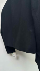 CELINE Collarless Metal-button Wool Blazer Jacket