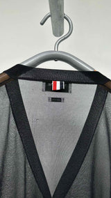 Thom Browne Silk Organza Cropped Cardigan