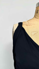 Jean Paul Gaultier L/S Satin Wrap-detailed Belted Dress