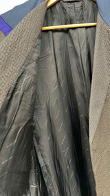 Balenciaga Double-breasted Houndstooth Oversized Long Coat