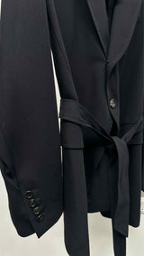 Ann Demeulemeester Double-breast Belted Blazer Jacket