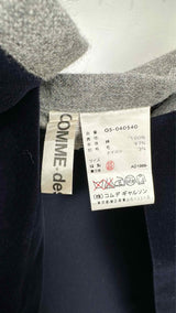 Comme Des Garcons Two-tone Velvet Wrap Skirt