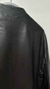Giorgio Armani Collarless Mesh Leather Jacket