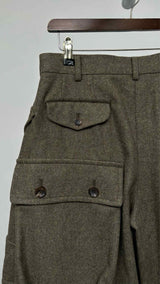 Comme Des Garcons Homme Plus Drop-clutch Cargo Wool Wide Pants