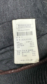 Donna Karan Knit-hybrid Shawl-collar Leather Jacket