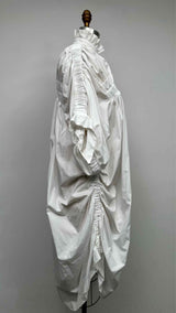 Noir Kei Ninomiya Puff-sleeve Ruched Shirt Maxi Dress