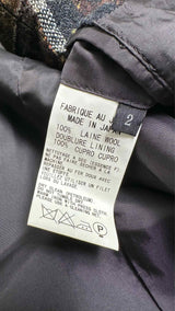 Y's Plaid Wool Blazer Jacket