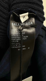 Balenciaga Cashmere-Hybrid Shirt V-Neck Sweater
