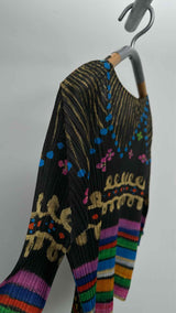 Pleats Please Firework Tribal Print Pleated Top