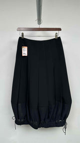Noir Kei Ninomiya Sheer-bottom Pleated Buble Long Skirt
