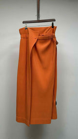 Homme Plisse Asymmetrical Wrapped Pleated Easy Wide Pants