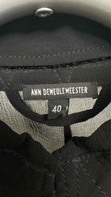 Ann Demeulemeester Stand-collar Sheer Military Blazer Jacket