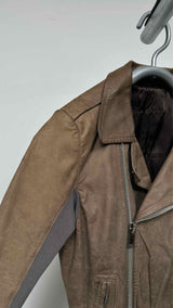 Rick Owens Cropped Leather Riders Jacket