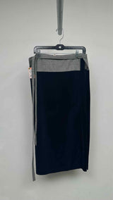 Comme Des Garcons Two-tone Velvet Wrap Skirt