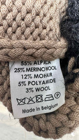 Dries Van Noten Color Blocking Lose Knit Mohair Sweater