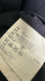 Comme Des Garcons Homme Plus Distressed Front-zip Blazer Jacket