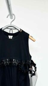 Noir Kei Ninomiya Tule Layered-detailed Tank Top