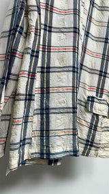 Y's for men Crinkled Plaid Printed Blazer Jacket