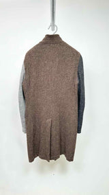 Comme Des Garcons Shirt Color Blocking Boiled Wool Coat