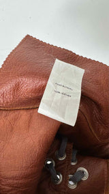 Charlotte Knowles Lace-up Detailed Leather Pants