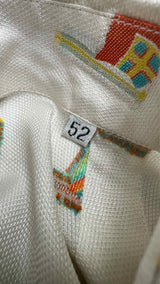 Gianni Versace Flag Embroidered Silk Shirt