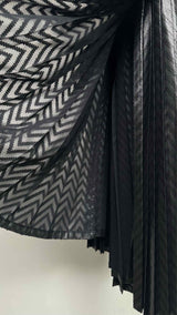 Noir Kei Ninomiya Asymmetrical Pleated Quilted Skirt